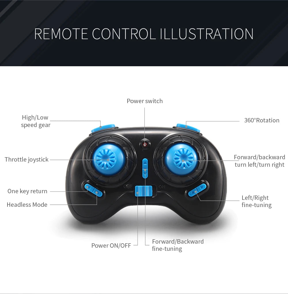 jjrc H36 Mini Drone 3D Flip Headless Mode Drones Air Pressure Height Maintain RC Quadcopter FPV Competition Dron Children's Toys