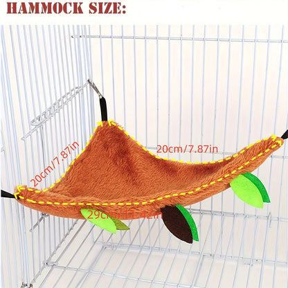 5pcs/set Plush Cotton Hamster Hammock Round Swing for Rats Rodent Small Animal Guinea Pig Ferret Double-layer Nests Pet Supplies
