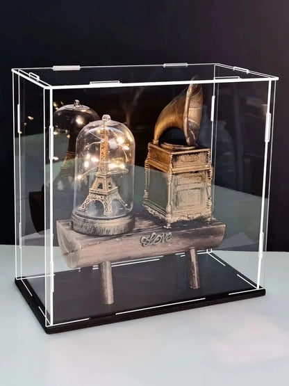 1pc Clear Acrylic Display Case Dustproof Toys Figures Car Trucks Vans Model Box Collection Storage Organizer Countertop Show Box