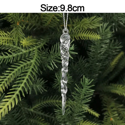 5pcs Christmas Home Decorations Crystal Acrylic Ornaments Snowflake Elk Xmas Tree Hanging Pendants Navidad 2025 New Year Gift