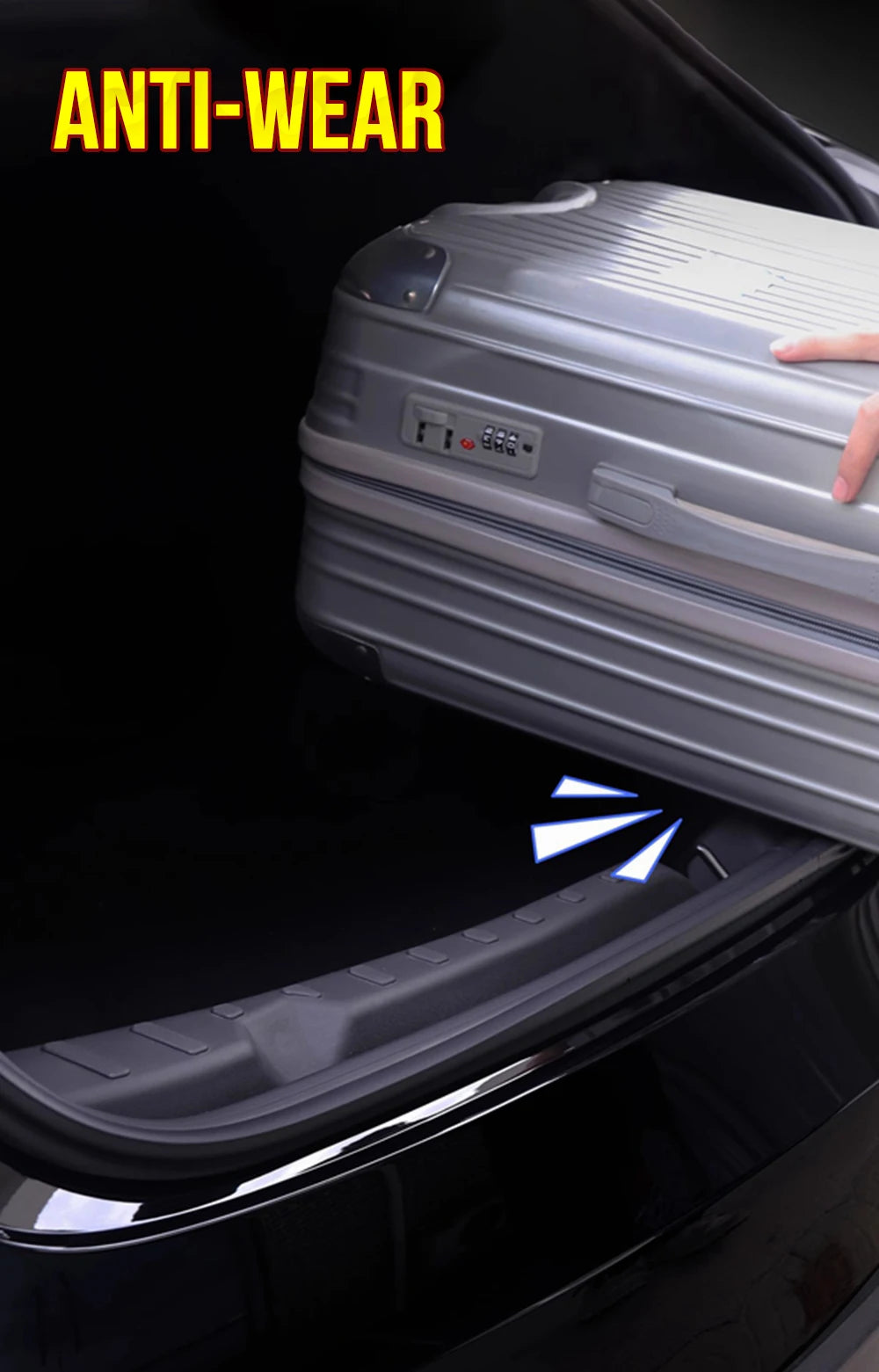 USVOTOV for Tesla Model Y Juniper Launch Model 3 2025 2026 Trunk Sill Guard Cargo Mat Rear Bumper Protector TPE Pads Accessories