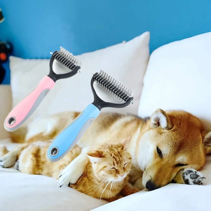 New Professional Pet Cat Hair Removal Comb Brush Dog Grooming Shedding Tools Puppy Hair Shedding Trimmer Pet Fur Trimming Combs