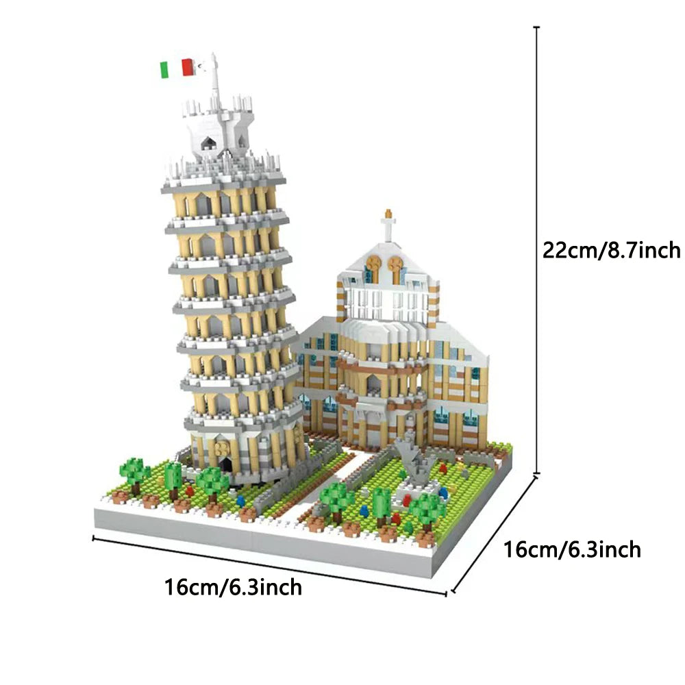 KNEW BUILT Euro Constrution Roma Colosseum Micro Mini Building Blocks for Adult Child Toys Set Arc Triomphe Louvre Big Ben Brick