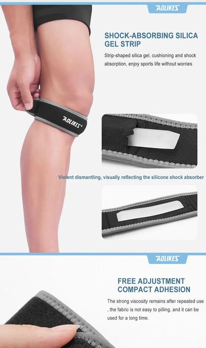 AOLIKES 1PCS Adjustable Knee Patella Cushioning Neoprene Band Knee Support Sports  Running Knee Brace Pads