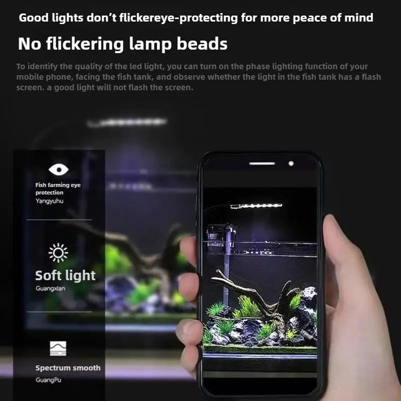 Aquarium USB LED Fish Tank Light Energy Efficient Waterproof Clip on Aquarium Lighting for Aquatic Plants and Small Tanks