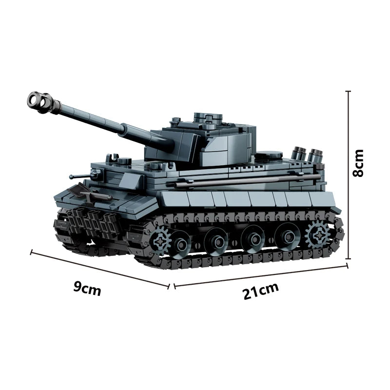 Military Army Soldiers World War Tank Armored Vehicle Model Assemble Building Blocks Bricks DIY Toys Gift