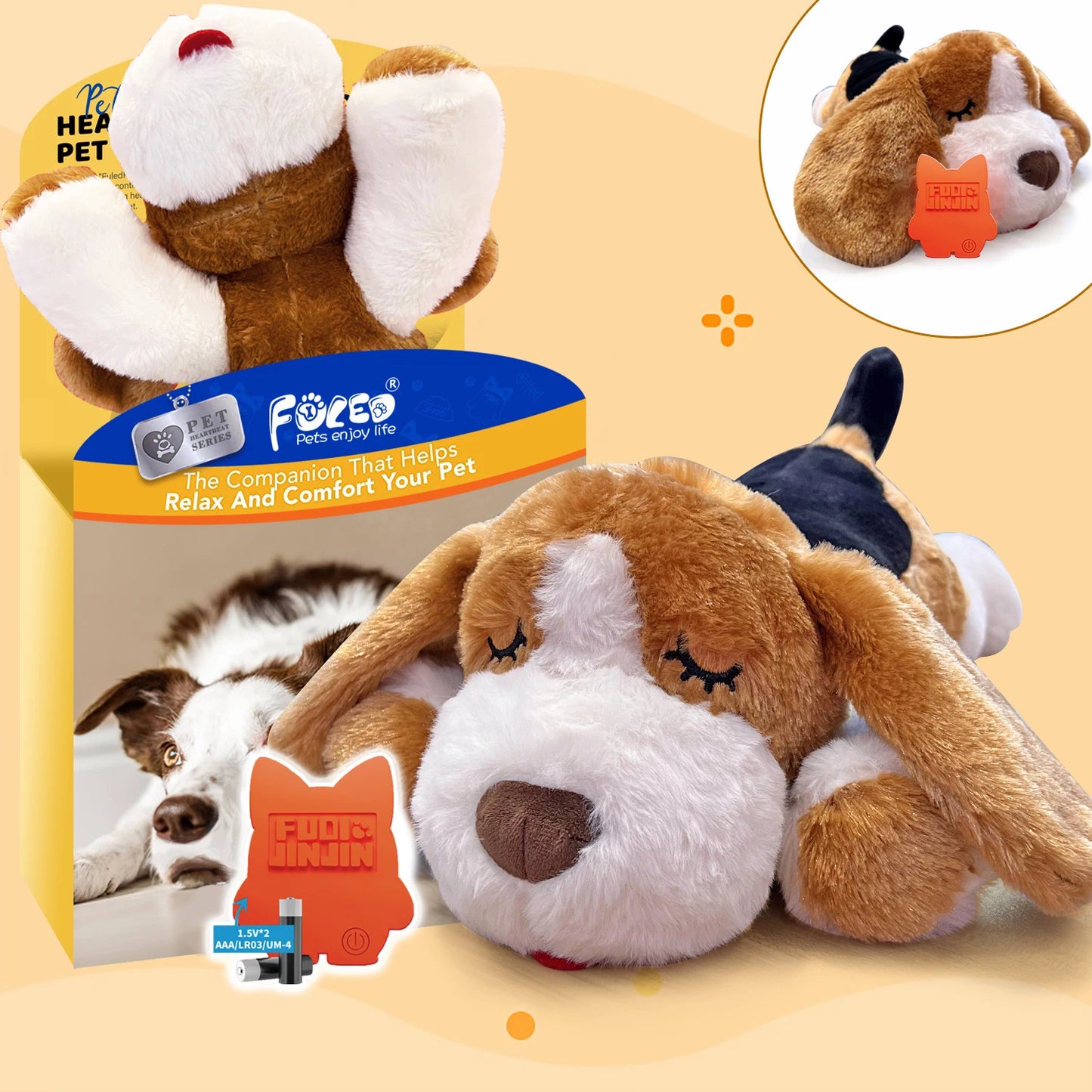 Plush Puppy Heartbeat Toys, Birthday Gifts, Rich Dog Puzzle Toys, Behavior Training, 16 Christmas