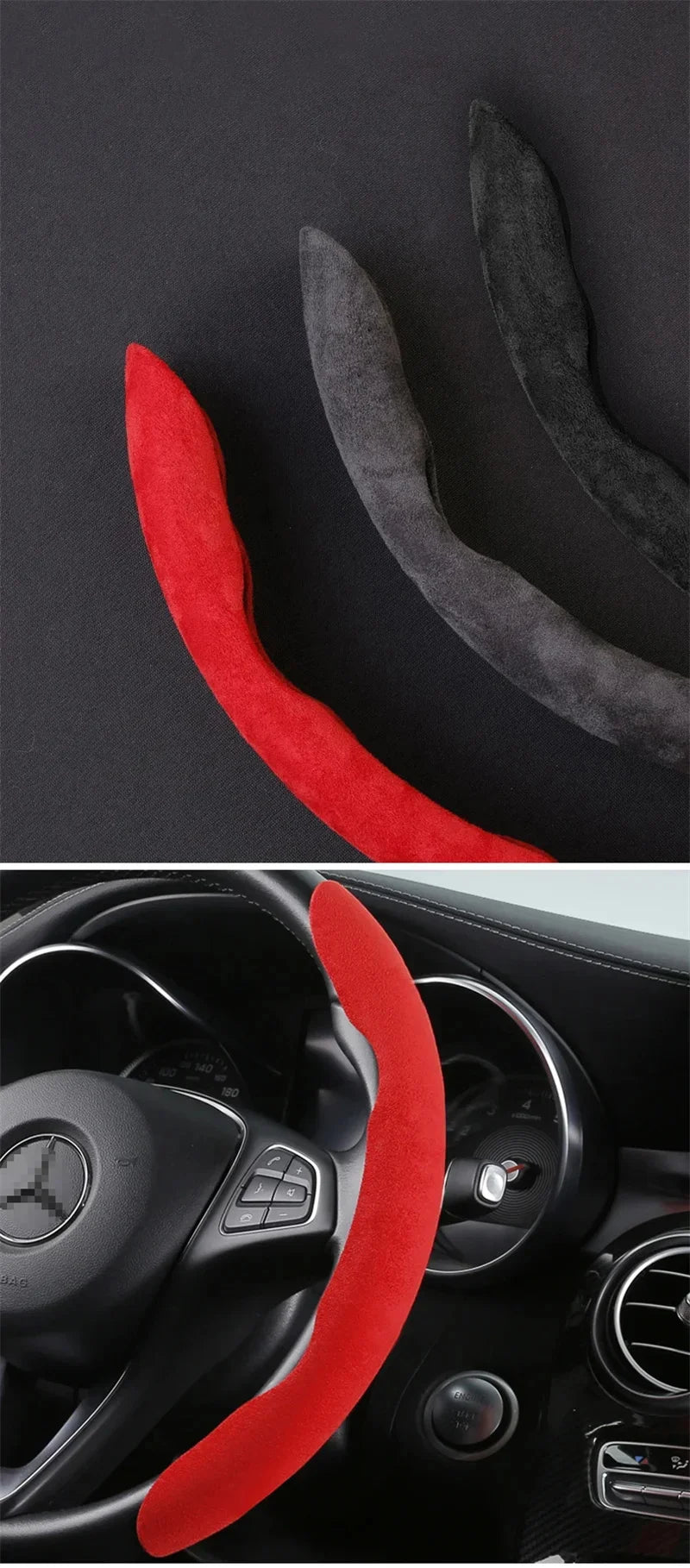 Suede Universal 38CM Car Steering Wheel Booster Cover Non-Slip Auto Interior Steer Protector Decoration Accessories