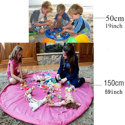 1pc Multifunction Portable Kids Toys Storage Bags Blocks Toys Play Mat Building Blocks Toys Bags for Christmas Gift