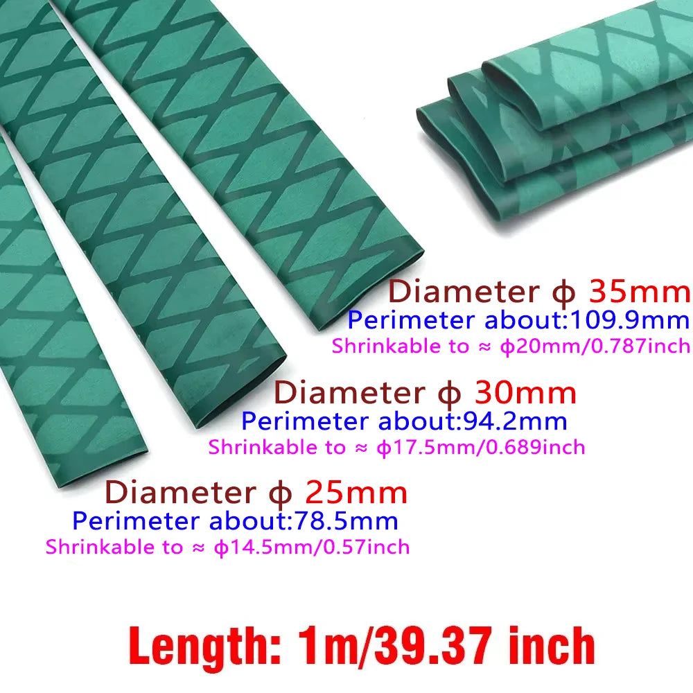 Diameter 25mm 30mm X-Tube Heat Shrink Sleeve Wrap Fishing Bulding Handle Cork Rod Grip  Waterproof and Insulation 40 Inch Length