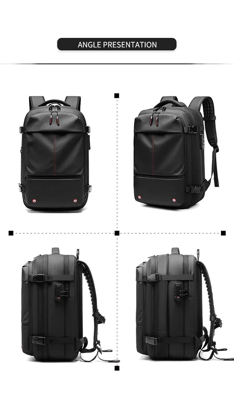 Travel Men 17 Inch Laptop Backpack Vacuum Compression Backpack Business Large Capacity School Backpack Expand Outdoor Backpack