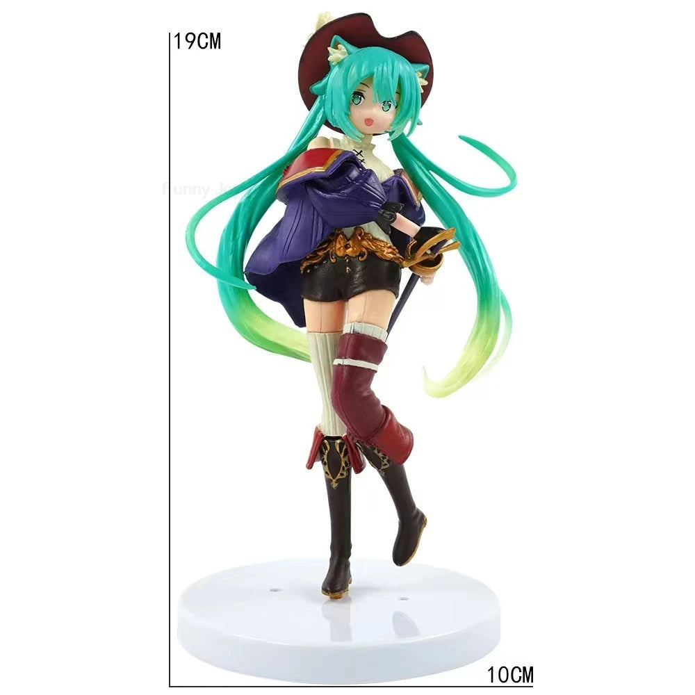 Anime Figure Cherry Blossoms Dress Action Figures Kawaii Swimsuit Vocaloid PVC Collectible Model Toys Girl Gift