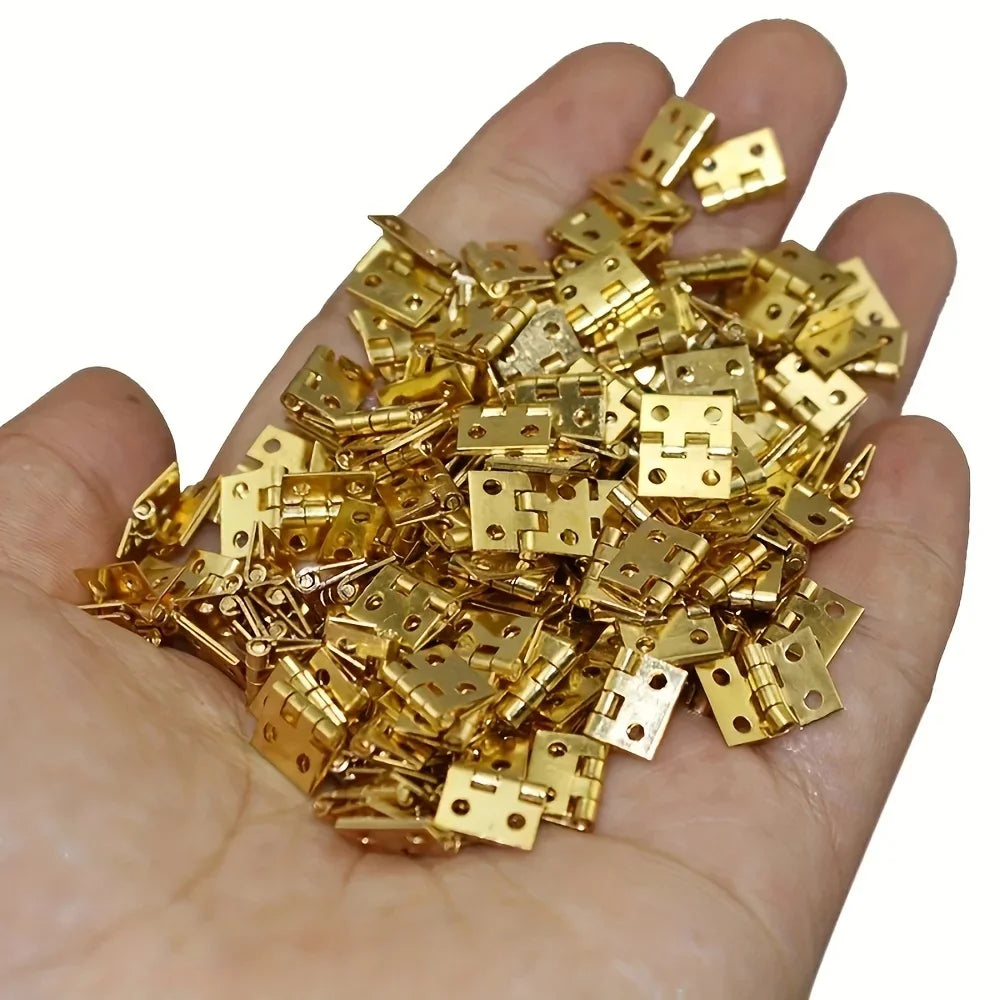 25Pcs Mini Small Metal Hinge for 1/12 House Miniature Cabinet Furniture