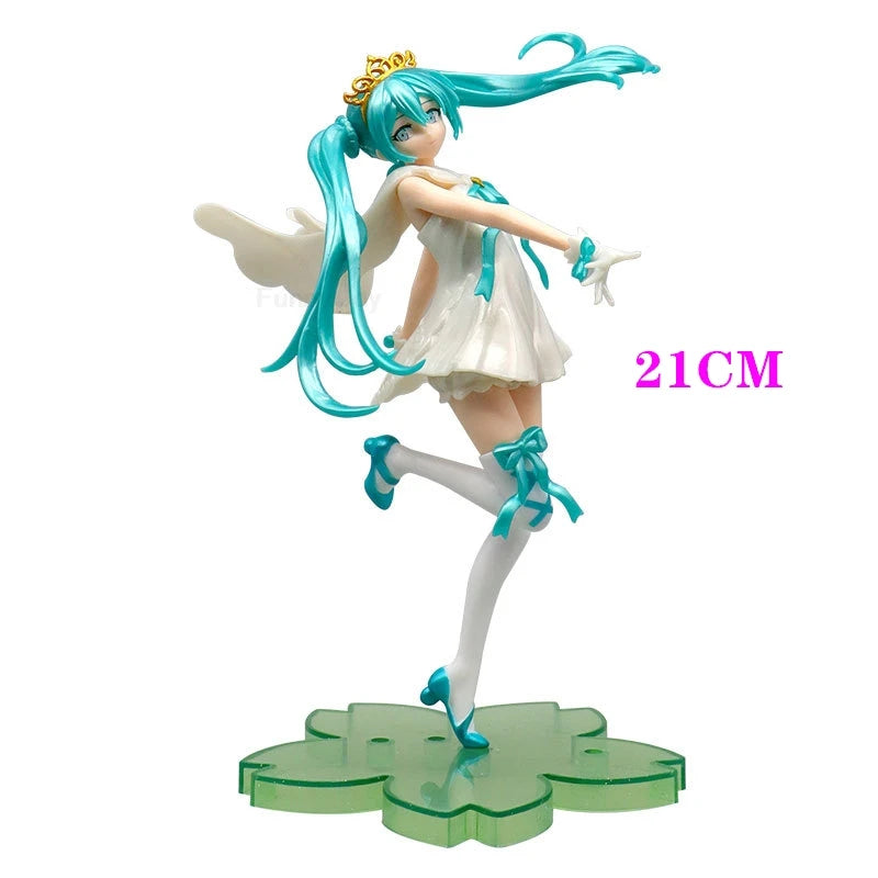 Anime Figure Cherry Blossoms Dress Action Figures Kawaii Swimsuit Vocaloid PVC Collectible Model Toys Girl Gift