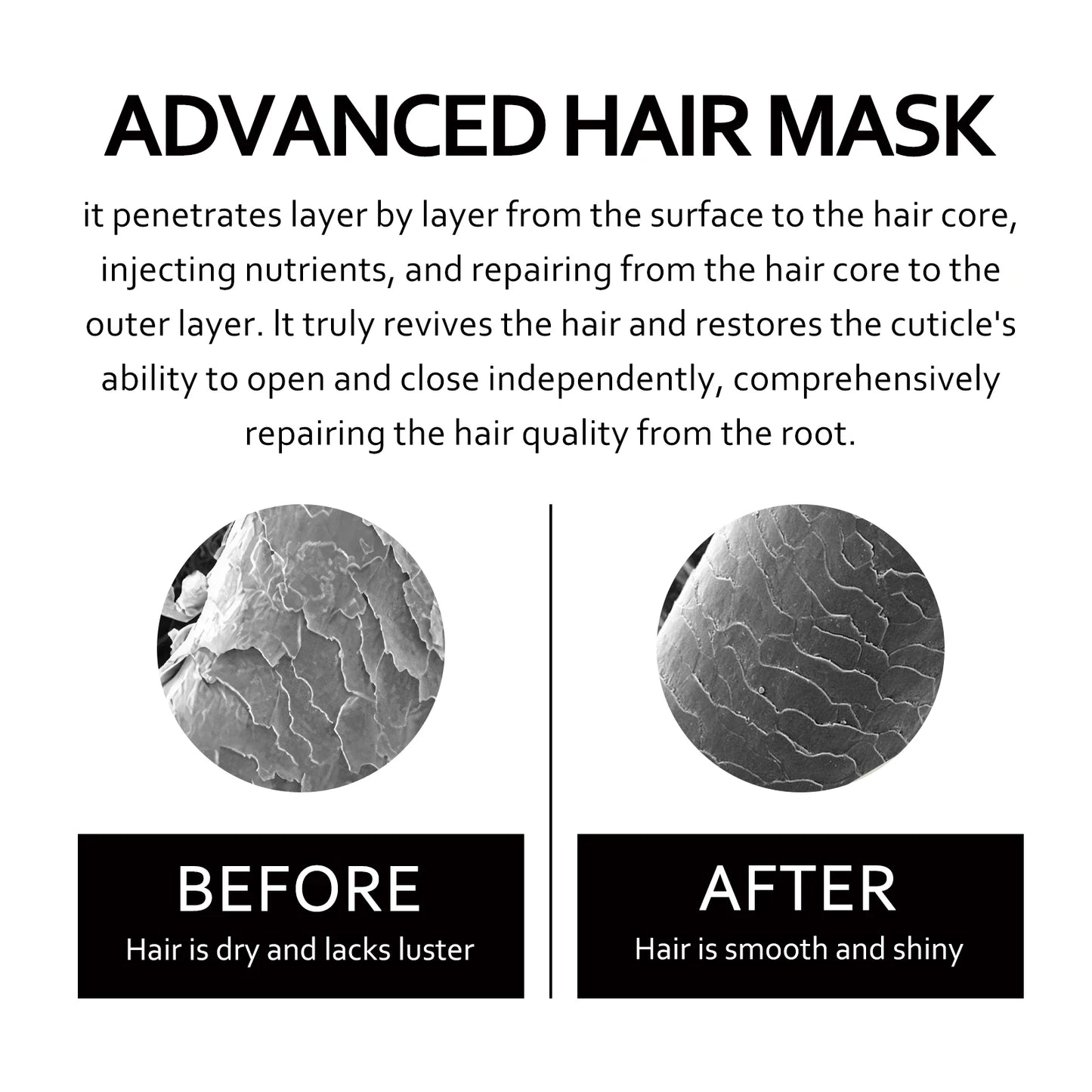 Keratin Hair Care Cream 8 Seconds Hair Mask Improves Frizzy Tangled Hair Prevents Hair Breakage and Splitting Hair Care Product