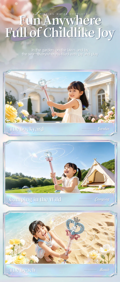 Magic Fairy Wand Water Gun Sparkling Summer Water Play Toy for Kids Adults Birthday Gift Water Battle Cannon