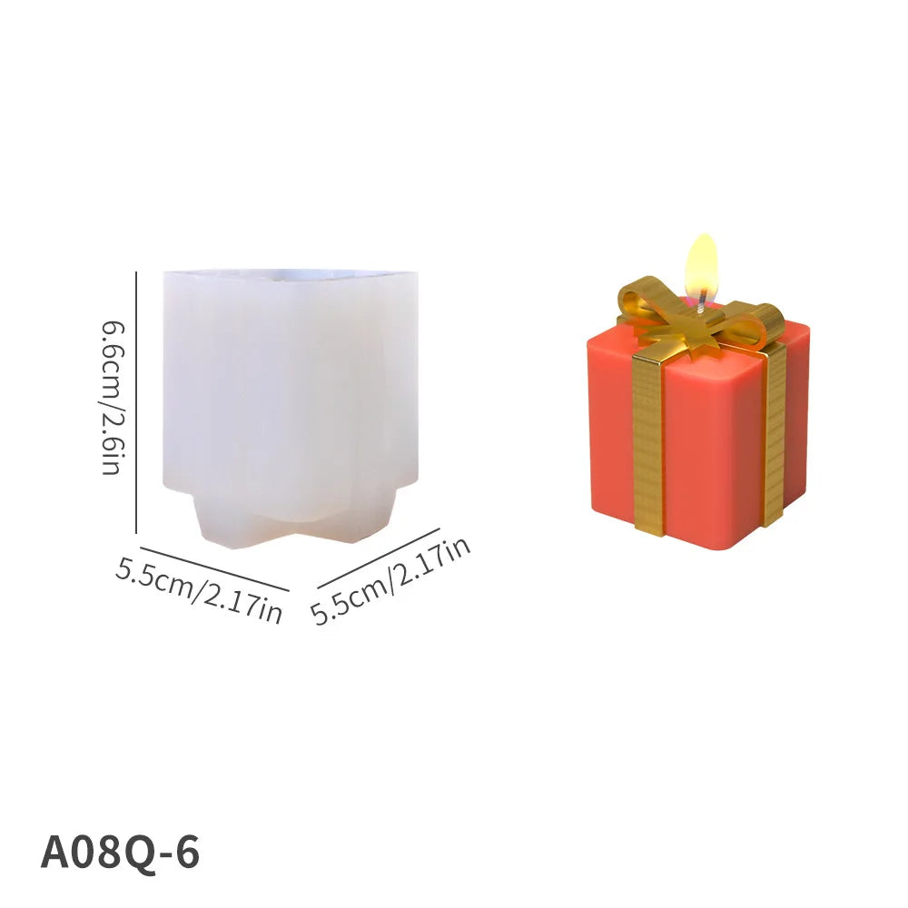 Christmas Santa Claus Silicone Candle Molds Aromatherapy Gypsum Soap Baking Mould Festival Ornament Decor Xmas Gifts Making Mold