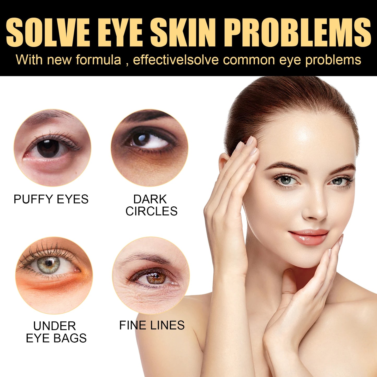 EELHOE Eye Firming Cream for Dark Circles Removal Anti Bags Under the Eyes Moisturizing Eye Contour Nourishing Eye Repair Cream