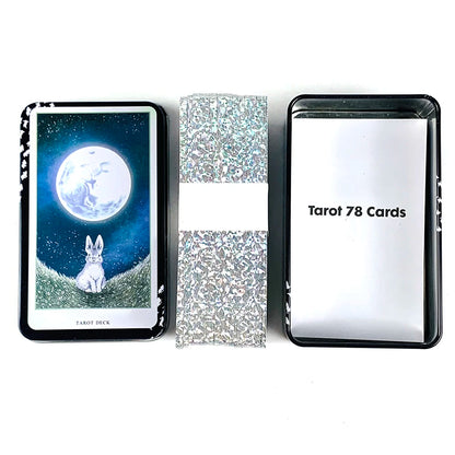 High-Quality Tin Box Tarot Cards Classical Divination Deck With Paper Guidebook , Family Entertainment Games Christmas Gifts