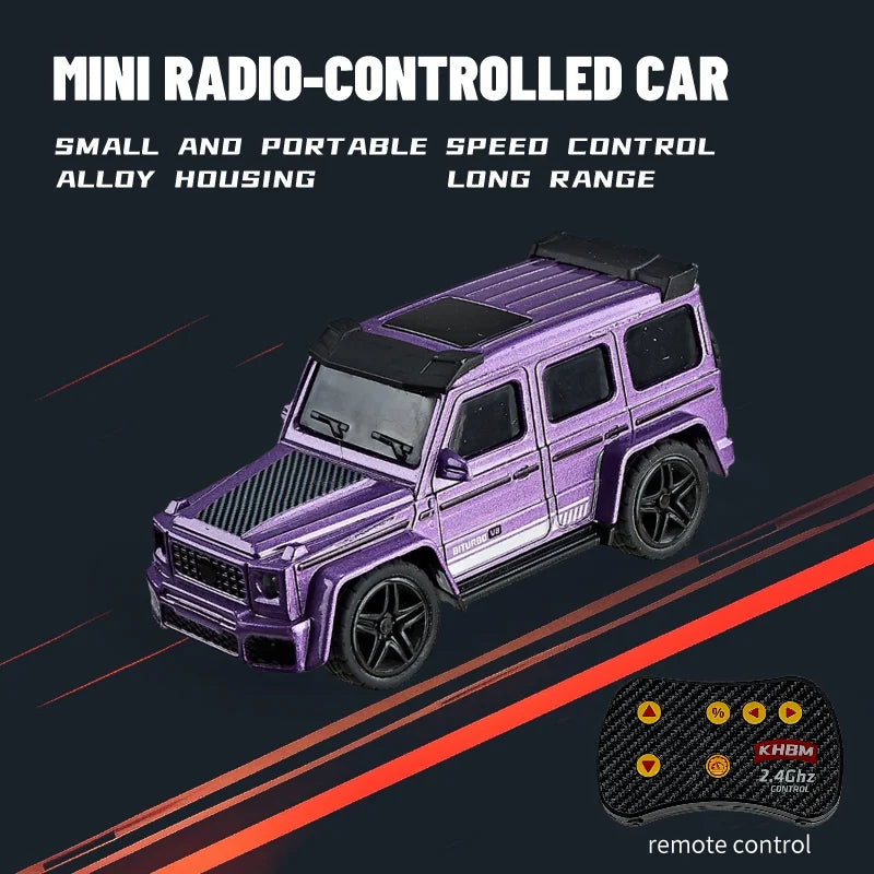 New RC Car MINI Alloy 1/64 Remote Control Car Convenient to Carry 60 Minutes of Work Time Children's Gifts Electronic Toys