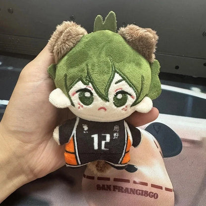 Kawaii New10cm Haikyuu Plush Toy Hinata Shoyo Keychain Tobio Kageyama Yu Nishinoya Bag Pendant Mini Volleyball Stuffed Doll Gift