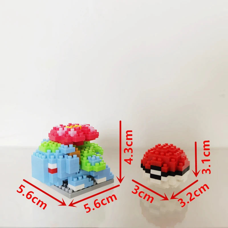 75 Style Building Blocks Assembly Anime Picachu Charizard Doll Blastoise Bulbasaur Gengar Bricks Figures Toy for Kid Gift