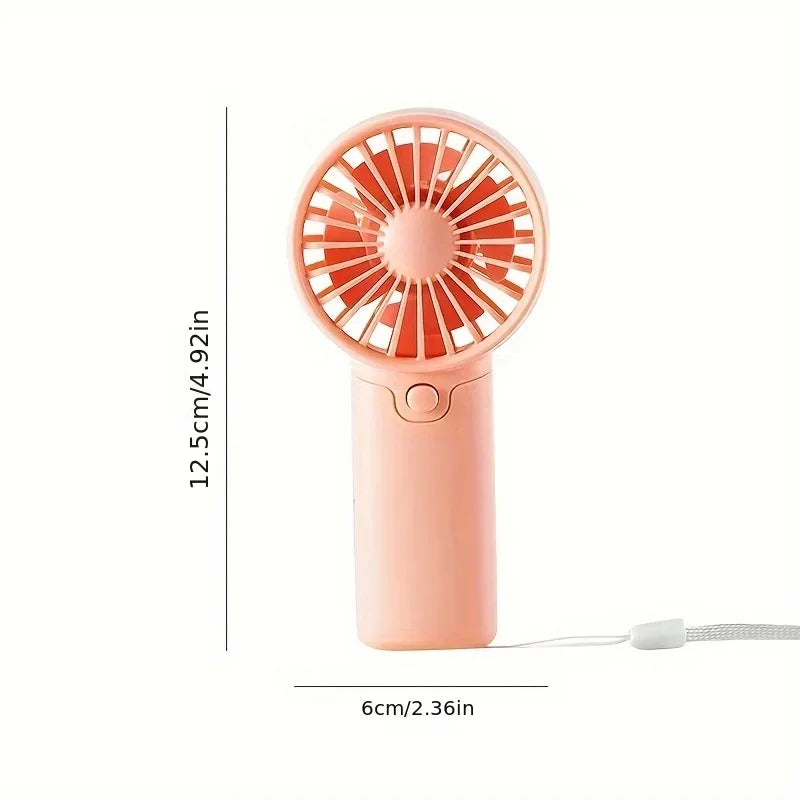 2025 Cute Mini Fan Portable Handheld Fan Lightweight Handy Fan Pocket Size Low Noise Small Electric Fan Student Gift Outdoor Fan