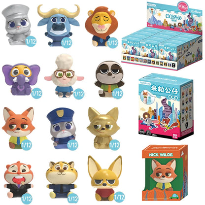 JANDOOM Disney Zootopia Judy Hopps Nick Wilde Bogo Clawhauser Anime Figur Model Rice Grain Doll Blind Box Toys Birthday Gifts