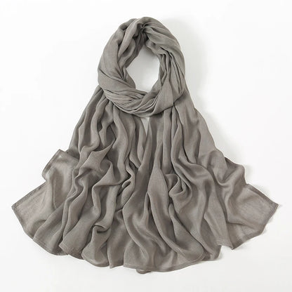 Fashion Modal Hijab Rayon Cotton Shawls Muslim Hijabs For Women Plain Scarf Big Size Headscarf Islamic Turban Headband 190*85cm