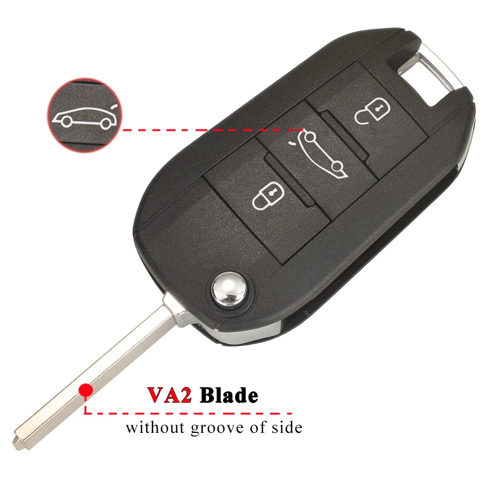 jingyuqin 433.92Mhz ID46-pcf7941 Car Remote Key 2/3 Buttons Fob For Peugeot 508 208 2008 301 308 5008 Citroen C-Elysee C4-Cactus