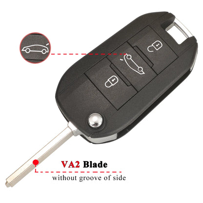 jingyuqin 433.92Mhz ID46-pcf7941 Car Remote Key 2/3 Buttons Fob For Peugeot 508 208 2008 301 308 5008 Citroen C-Elysee C4-Cactus