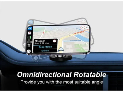 Foldable Universal Car Magnetic Holder Dashborad Alloy Magnetic Car Mount Smartphone Mobile Bracket For iPhone15 Samsung Xiaomi