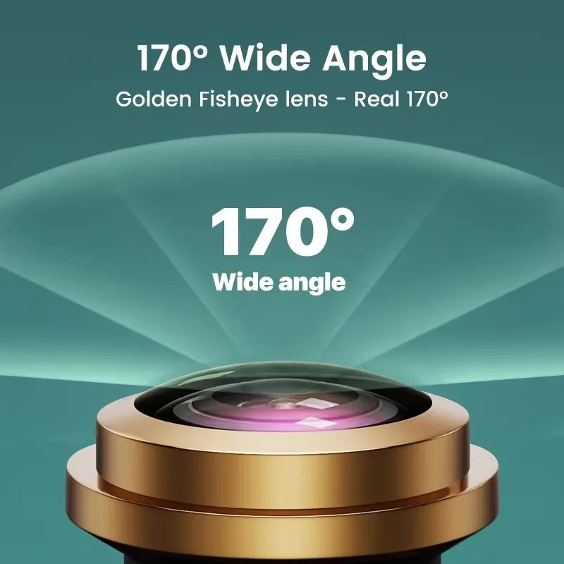 Golden Fisheye Lens Car Rear View Camera 170° Full HD Night Vision Reverse AHD Waterproof Metal Body Vehicle Parking Camera