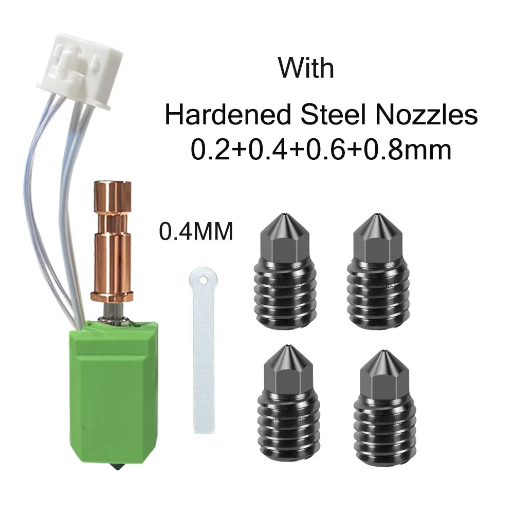 Full Metal Hotend For kobra s1 hotend upgraded 200k Thermistor 2.0 Version Hotend For Kobra S1/S1 Combo 0.2/0.25/0.4/0.6/0.8mm