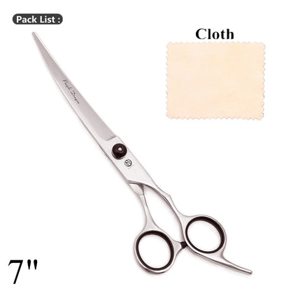 Purple Dragon Dog Grooming Scissors 6.5" 7" Straight Scissors Thinning Shears Professional Pets Shears Curved Scissors Z4001