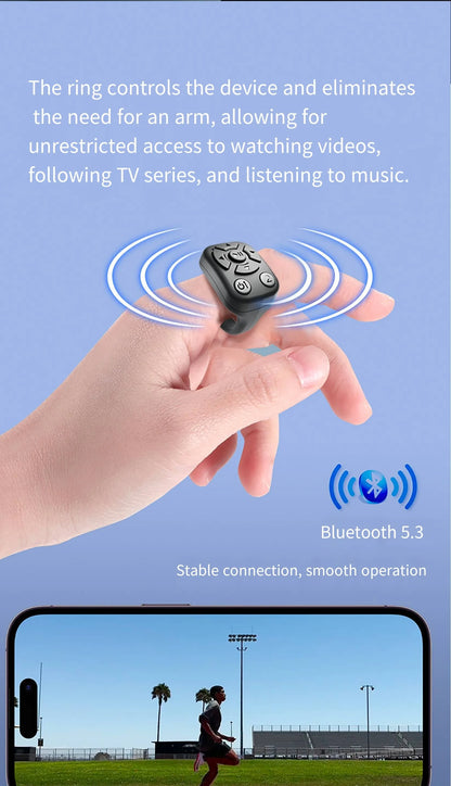 Wireless Automatic Clicker Remote Control Page Turner Continuous Click Device for eBooks Wireless Selfie Button Scroll Function