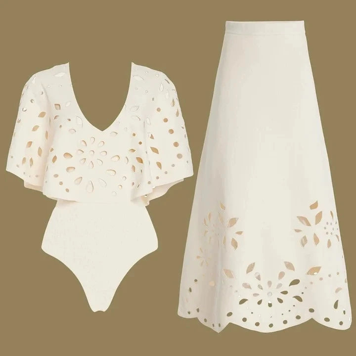 2026 New Sexy Ruffle Bikini Set Printed Brazilian Biquini Women Swimwear Skirt Bathing Suit Girls Summer Beachwear Dress