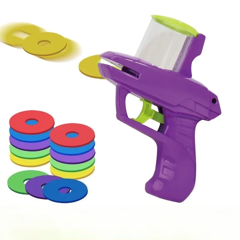 Funny Cat Toys Creative Turnip Gun with 15pcs Reusable Foam Frisbee Pet Hunting Interactive Toy Dog Cat Pet Supplies