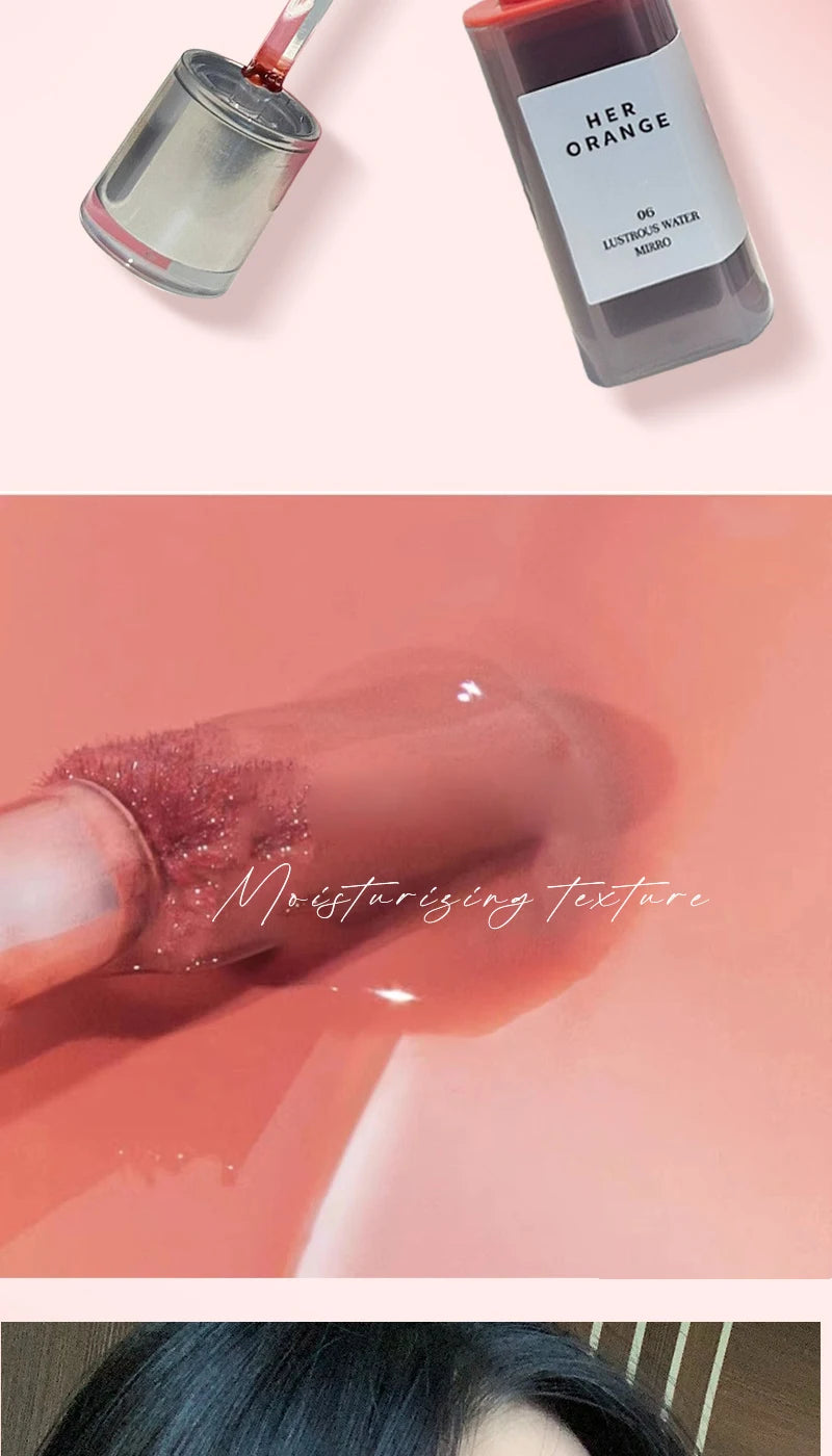 HERORANGE Crystal Gloss Lip Lacquer: Long-Lasting Hydration, Non-Sticky Formula with Glass-Like Shine at an Affordable Price