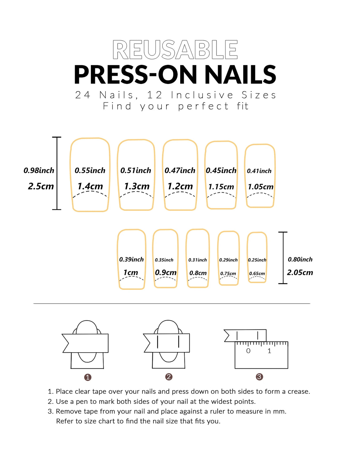 24pcs/set short square fake nails for women cute bride heart white french tips faux ongles y2k press on false nail supplies