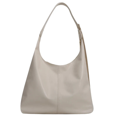 Trendy Casual Soft PU Women's Handbags Solid Color Large Capacity Female Shoulder Bag Retro Tote Bag For Commute Shopping