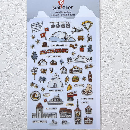 Korean Import Suatelier Travel Home Life Study Friend Stickers Scrapbooking Diy Journaling Diary Stationery Sticker School Gift