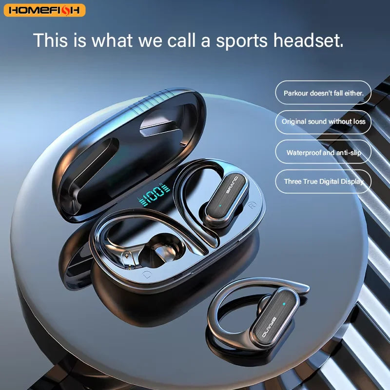 The A520 wireless Bluetooth headphones feature high-quality, high-definition sound, stereo earbuds, sweat-proof touch lights