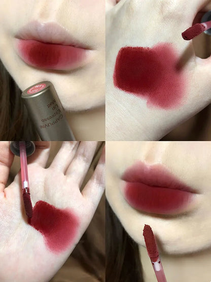 Single Velvet Matte Mist Lip Gloss,Waterproof Non-Stick Cup Lip Glaze Smudge Proof Not Fade Liquid Lipstick