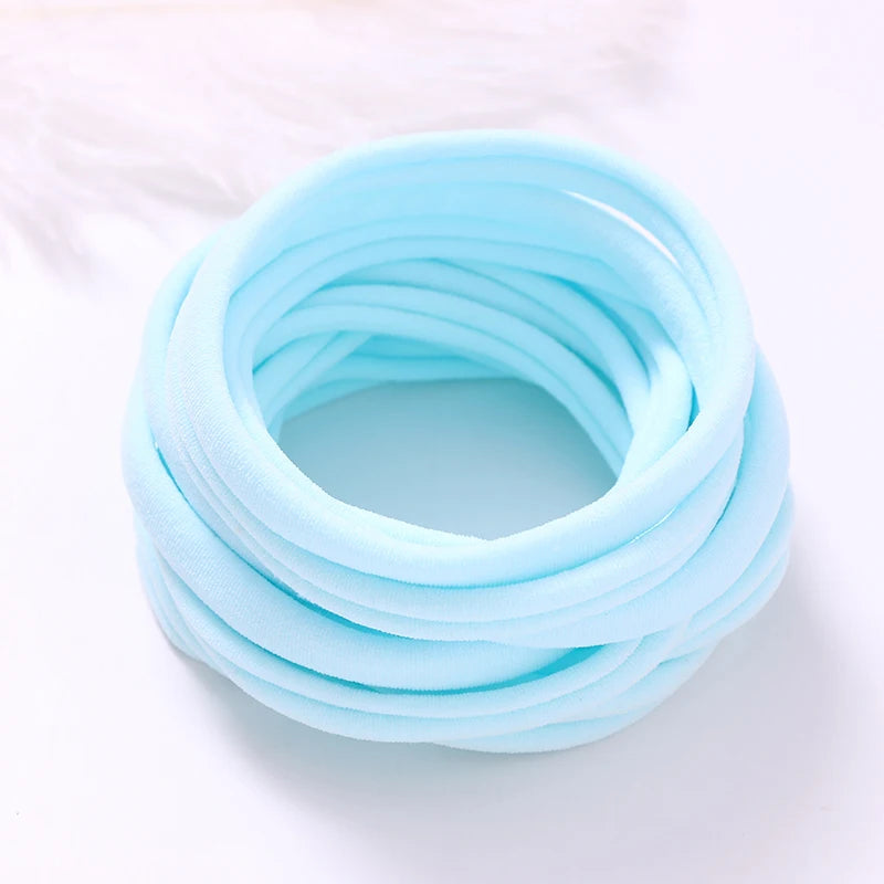 10pcs/lot Nylon Headband Baby Girl Accessories For Children's Hair Elastic Bands For Girls Toddler Headdress Baby Turban