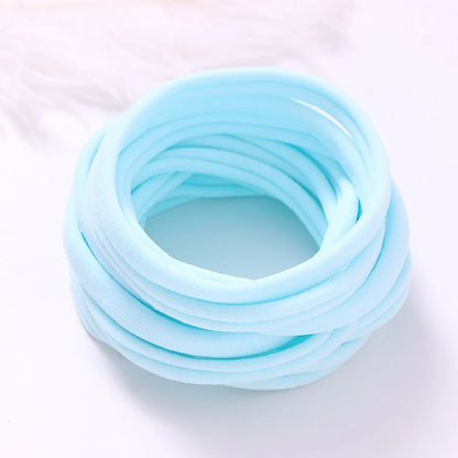 10pcs/lot Nylon Headband Baby Girl Accessories For Children's Hair Elastic Bands For Girls Toddler Headdress Baby Turban