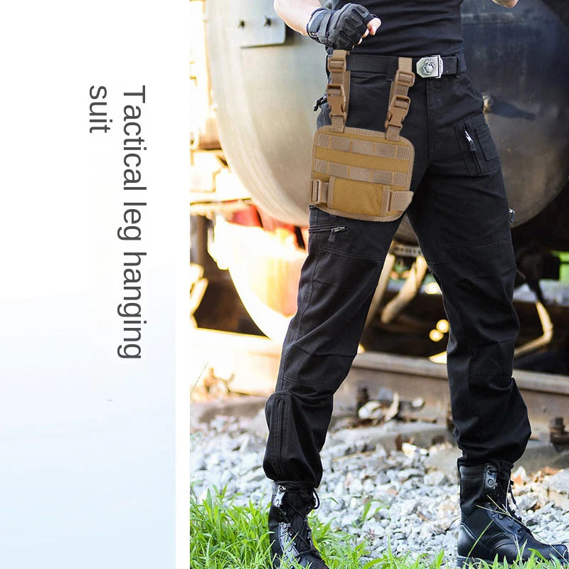 Tactical Drop Leg Platform Molle Adjustable Thigh Leg Panel Hanging Board Portable Cartridge Clip Pouch Leggings Pannier