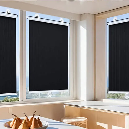 Blackout Curtain Blinds Without Drilling Window Roller Interior Bedroom Roll Black Out Rolls Blind Suction Cup Home Decor Items