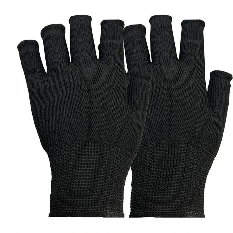 1 Pair Anti UV Black Thin Nail Gloves Anti Black UV Gel Shield Glove Fingerless Manicure Nail Art Tools LED Lamp Nails Dryer