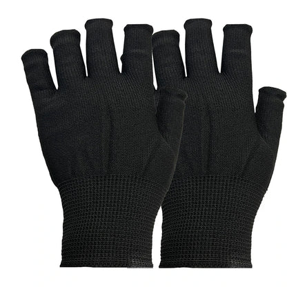 1 Pair Anti UV Black Thin Nail Gloves Anti Black UV Gel Shield Glove Fingerless Manicure Nail Art Tools LED Lamp Nails Dryer